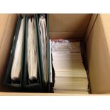 GB: BOX WITH MINT COLLECTION COMMEMS TO 1992 IN THREE BINDERS,