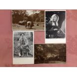 TRIO OF POSTCARDS SHOWING NEW FOREST GYPSIES, ALSO BRUSHER MILLS,