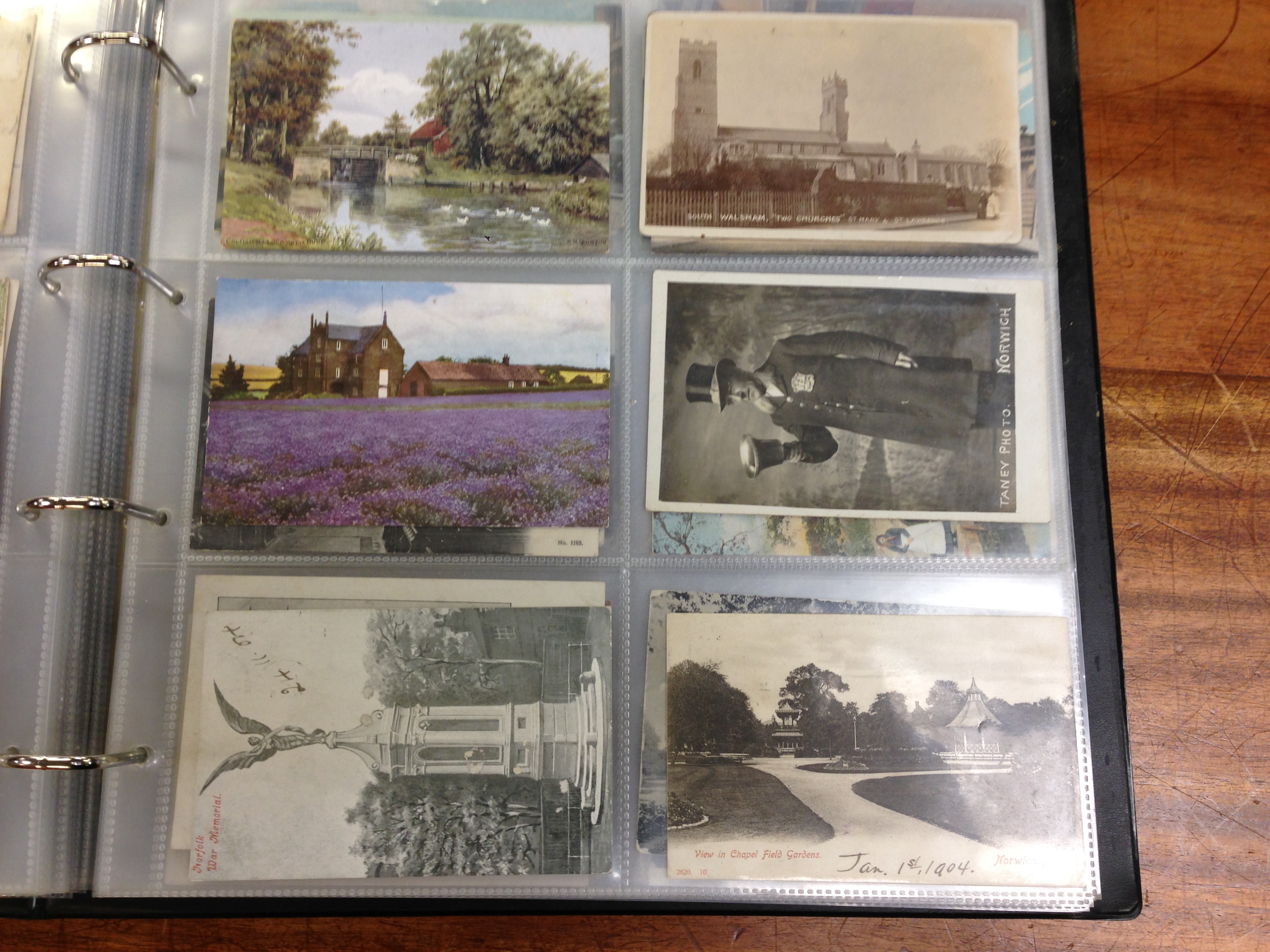 ALBUM OF MIXED POSTCARDS, TUNBRIDGE WELLS LL, MILITARY, SAILING SHIPS, SUFFOLK, NORFOLK, ETC. - Image 4 of 4