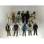 12 VARIOUS STAR WARS FIGURES TO INCLUDE DARTH VADAR, STORM TROOPER, NIKTO ETC.