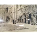 ETCHING OF COURTYARD SCENE BY ALEX HERMANN HAIG DATED 1893 PENCIL SIGNED TO BORDER 39 X 26CM