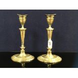 PAIR OF SILVER CANDLE STICKS LONDON 1900