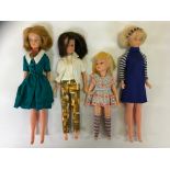 FOUR 1960'S TRESSY DOLLS TO INCLUDE BOXED MARY MAKE UP