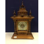 VICTORIAN 8 DAY OAK BRACKET CLOCK BY H.A.C. CLOCK CO. LTD.