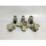 3 X STAR WARS ESB MTV-7 MULTI TERRAIN VEHICLE + 2 ESB MINI VEHICLE MAINTENANCE ENGINEER AS FOUND