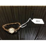 LADIES CYMA 9CT GOLD WATCH