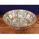 LARGE CANTON BOWL MARKED CHINA 37CM.