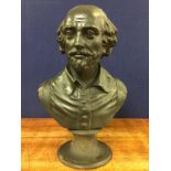 A WEDGWOOD BUST OF SHAKESPEARE