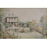 19th century English School Midcliffe Villa, Isle of Wight watercolour 12 x 19.5 cm