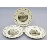 A set of twelve Wedgwood Festival of Britain creamware plates, with scenes of London
