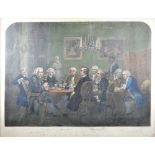 Dr George Thompson, after James Doyle A literary party at Sir Joshua Reynold's a coloured engraving,