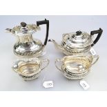 George Nathan and Ridley Hayes, a silver four piece tea service, comprising tea and hot water