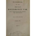 Handbook of the 20/25 H.P. Rolls-Royce Car, no.