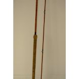 A B James & Son London England Richard Walker Mk IV Avon rod, two piece split cane,