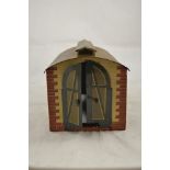 A Gebruder Bing O gauge single track engine shed,