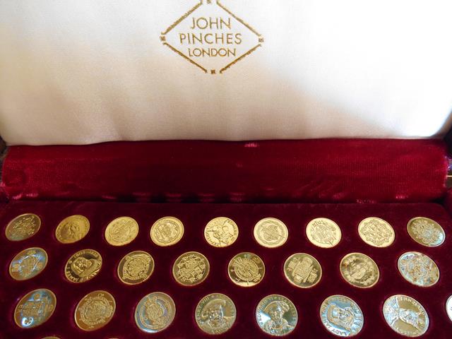A John Pinches cased set of forty-three 22ct gold coins - 'Kings and Queens of England', - Image 4 of 5