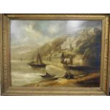 John Joseph Barker of Bath (1824-1904) - Vessels near coast - 45x60cm oil on canvas,