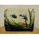 A Murano glass aquarium, probably Cenedese & Co,