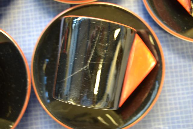 A Clarice Cliff 'Yoo Hoo' part coffee set in red and black, retailed Lawleys, Regent Street, - Image 2 of 5