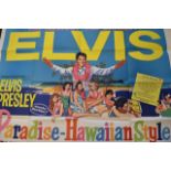 Elvis Presley original release British quad movie poster entitled 'Paradise Hawaiian Style' - folded