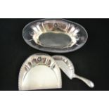 A Orfevrerie Gallia silver plated pierced oval bread basket, no.5838 - L35cm, together with the