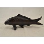 An oriental bronze figure of a carp - L22.5cm CONDITION REPORT good condition