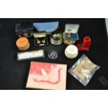 A small selection of vintage dressing table accessories