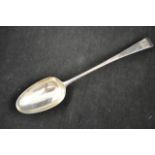 A Georgian 18th century silver tablespoon, London hallmark, maker Thomas & William Chawner -