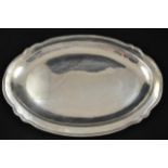 A Peruvian .925 sterling silver oval serving dish with beaded edge - W56cm, approx weight 1525g/49