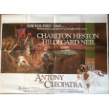 A 1972 original British quad poster of the film entitled 'Antony and Cleopatra' - folded CONDITION