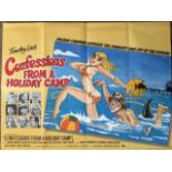 A 1977 original British quad poster of the film entitled 'Confessions From A Holiday Camp' -