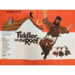 A 1971 original British quad poster of the film entitled 'Fiddler on the Roof' - folded CONDITION