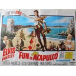 A 1963 original British quad poster of the film entitled 'Fun in Acapulco' - folded CONDITION REPORT