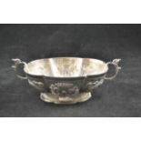 A Continental silver lobed, two handled bowl, possibly Swedish, with import marks for London 1892,