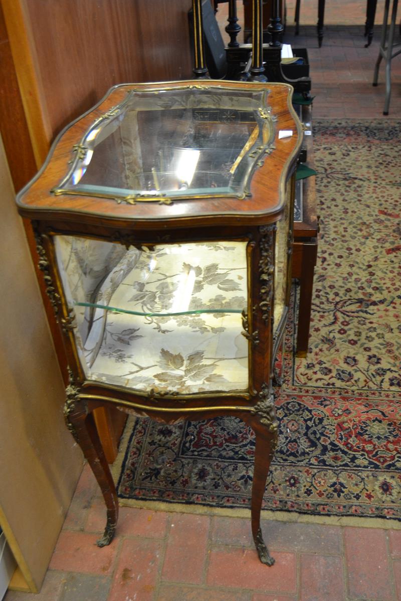 A 19th Century French kingwood bijouterie cabinet, all over decorated with floral and scroll gilt - Image 3 of 6
