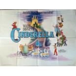 A 1960 original British quad poster of the film entitled 'Cinderella' - folded CONDITION REPORT good