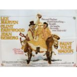 A 1969 original British quad poster of the film entitled 'Paint Your Wagon' - folded CONDITION