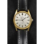 A gentleman's 18ct gold Omega Chronometer Constellation wristwatch, silvered dial with baton