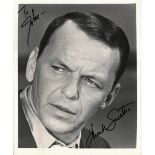 A FRANK SINATRA AUTOGRAPHED AND INSCRIBED 8" X 10" BLACK AND WHITE PHOTOGRAPH, a publicity head shot