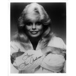 A GROUP OF SIX POPULAR ACTRESS AUTOGRAPHED 8" X 10" BLACK AND WHITE PHOTOGRAPHS, comprising a