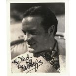 A BOB HOPE AUTOGRAPHED AND INSCRIBED 8" X 10" BLACK AND WHITE PHOTOGRAPH, a head shot of the