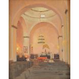 MIAN SITU (American b. 1953) A PAINTING, "Chamber of Mission Concepcion," oil on canvas, signed L/R.