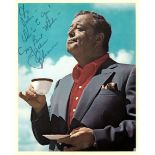 A JACKIE GLEASON AUTOGRAPHED AND INSCRIBED 8" X 10" COLOR PHOTOGRAPH, the star of The Honeymooners