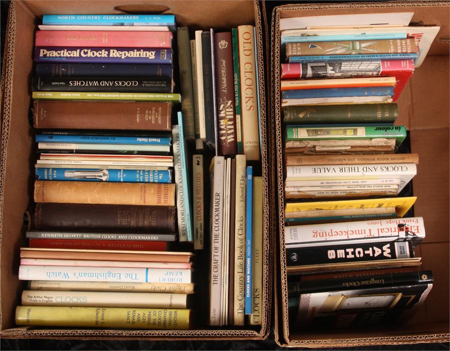 Two boxed collections of various Clock Reference Books