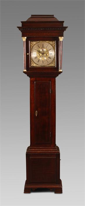 JOSEPH BEAUMONT, HOWDEN A good mid 18th Century Oak eight day LONGCASE CLOCK with corinthian