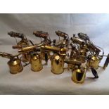 Large Collection of 19thC and Later Brass Blow lamps inc Sievert of Sweden, Primus No 611, Burmos