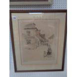 Cecil Aldin, Print depicting The Spread Eagle Inn, Midhurst,Signed in Pencil, 44 x 37cm