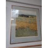 Framed Limited Edition print entitled ‘Burnt Moor’ by Phil Greenwood dated 1979 1 of 250, 52cm x