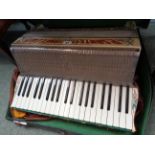 Cased Piano Accordion by C. Santé Crucianelli & Figli of Castelfidardo Italy, Condition - Some