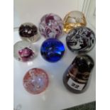 Collection of Glass Paperweights including Langham, Caithness etc. (8), Condition - Some light
